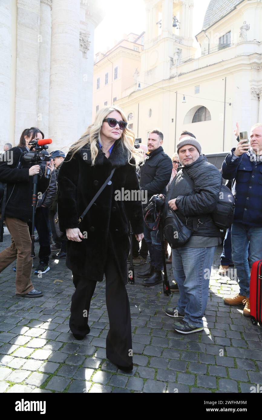 Rome, Italy. 31st Jan, 2024. Rome, Funeral of Sandra Milo at the Church of the Artists. In the photo: Angela Melillo Credit: Independent Photo Agency/Alamy Live News Stock Photo