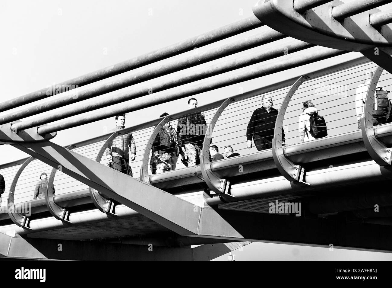 London Millennium Foot Bridge Stock Photo