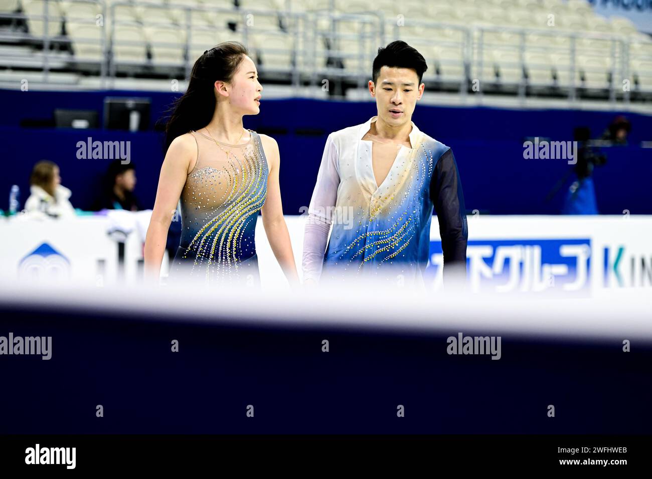 Shang SHI & Nan WU (CHN), during Ice Dance Practice, at the ISU Four ...
