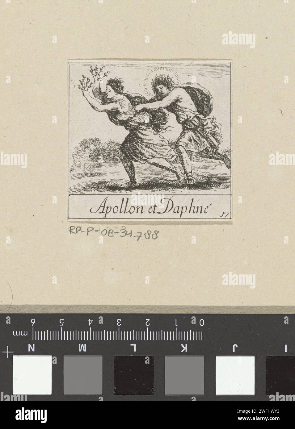 Apollo Nymph Apollo en Daphne, Anonymous, After Stefano Della Bella, 1620 - 1664 ...