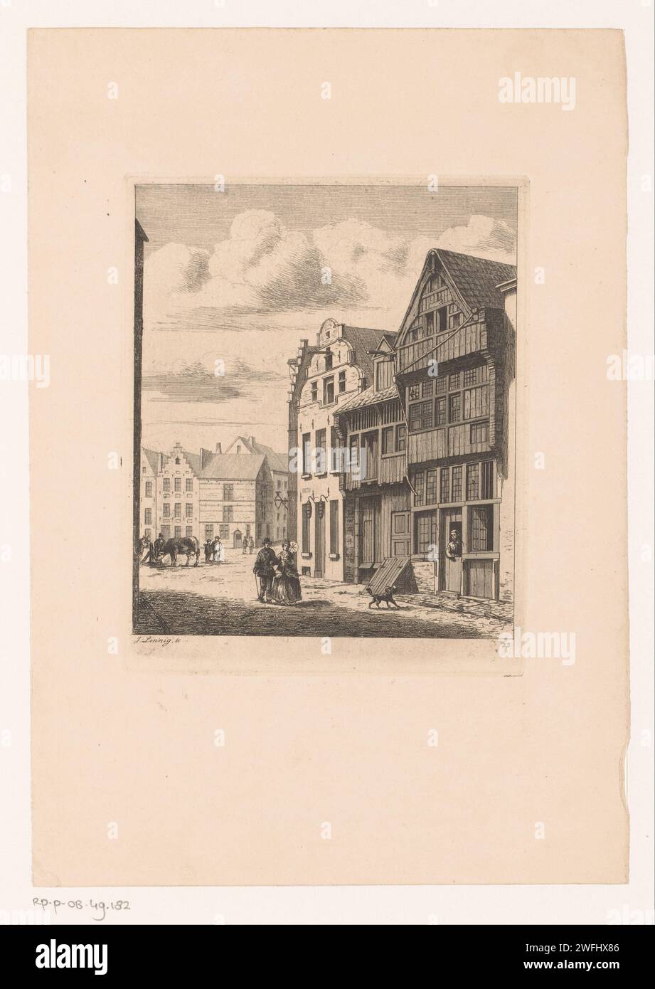 Wooden facade of a house in the Saucierstraat in Antwerp, Jean Théodore