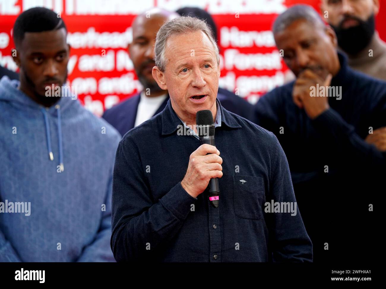 John McGovern during the Racial and Gender Equity in European Football Conference at the City Ground, Nottingham. The conference, aimed at tackling the issues of racism and gender inequality in European Football, is being championed by Forest owner Evangelos Marinakis. Picture date: Wednesday January 31, 2024. Stock Photo