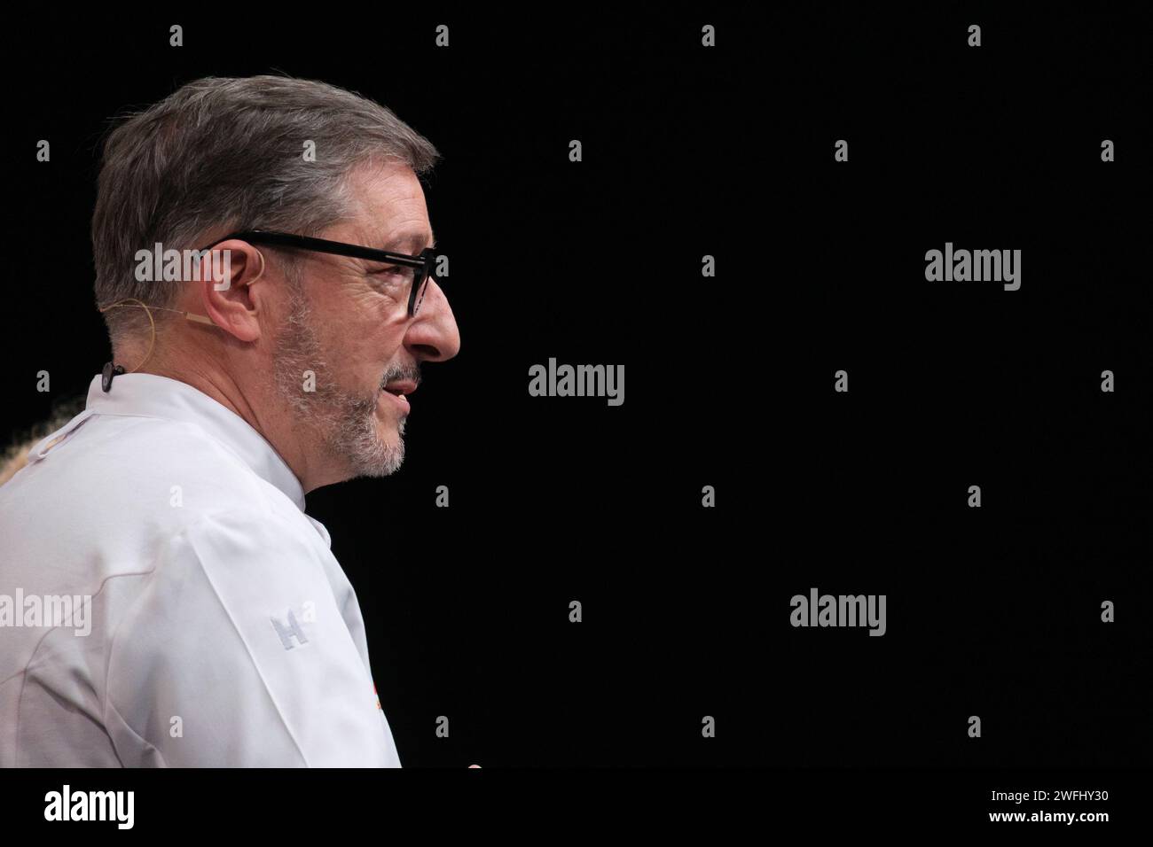 Spanish chef Joan Roca of El Celler de Can Roca during the edition of the Madrid international gastronomic congress,  Madrid January 30, 2024 Spain Stock Photo