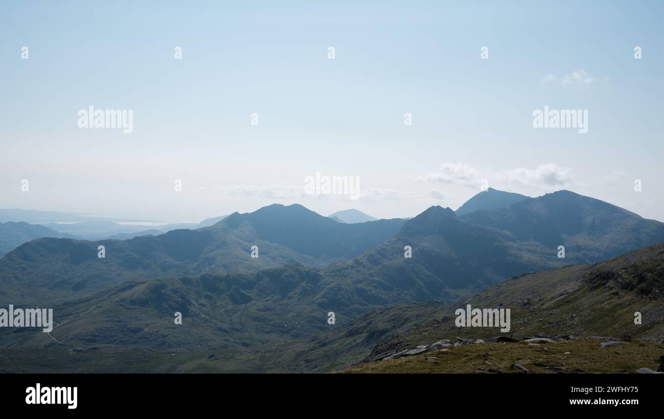 View of Mt Snowdon - Snowdonia Wales Stock Photo
