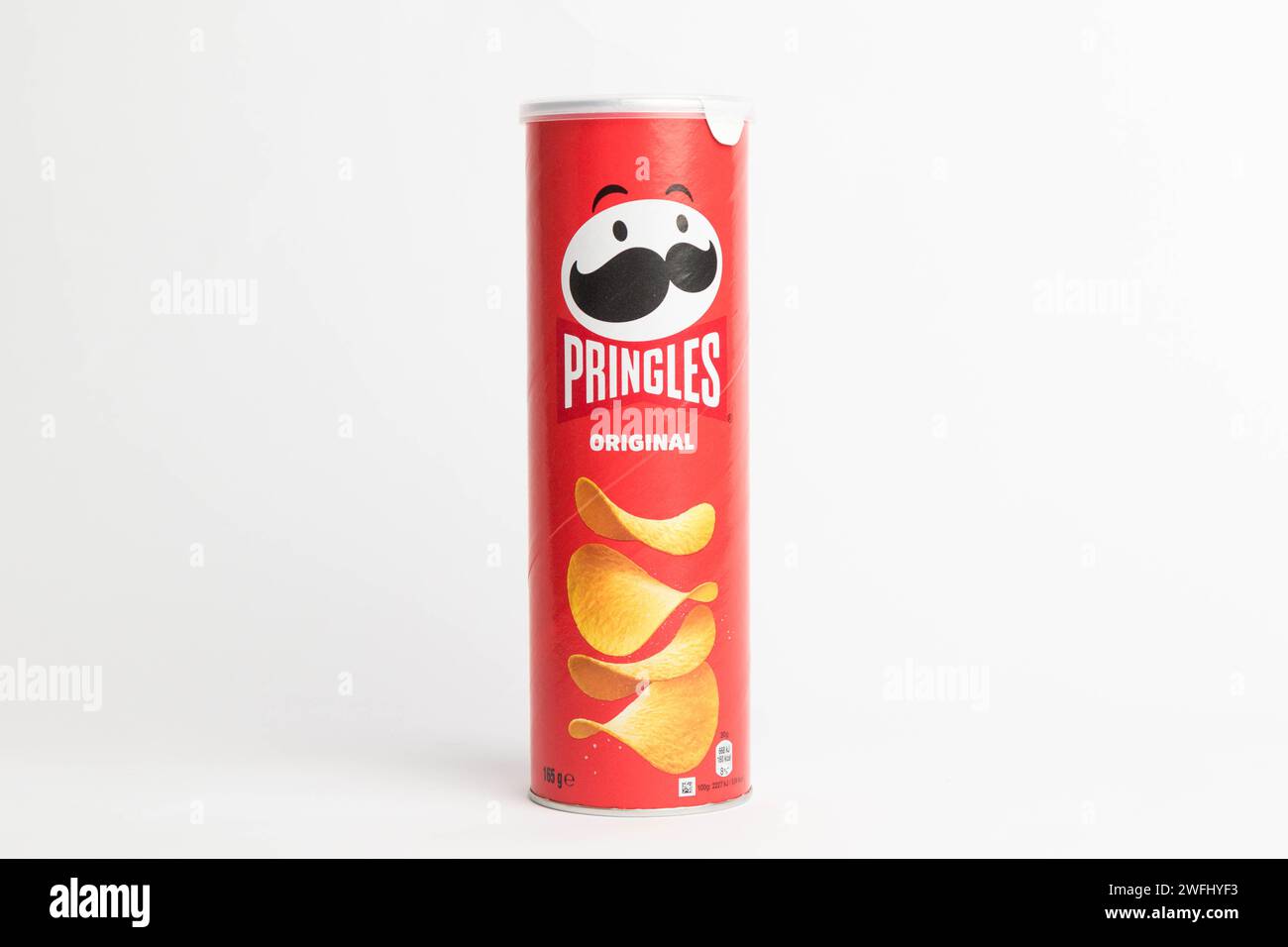 London, United Kingdom, 29th January 2024 A tube of Pringles Original