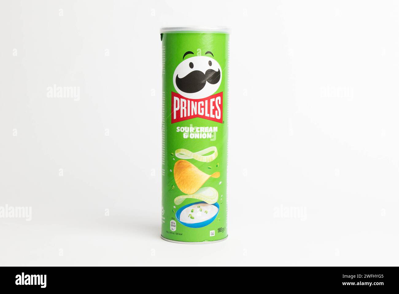 London, United Kingdom, 29th January 2024 A tube of Pringles Sour