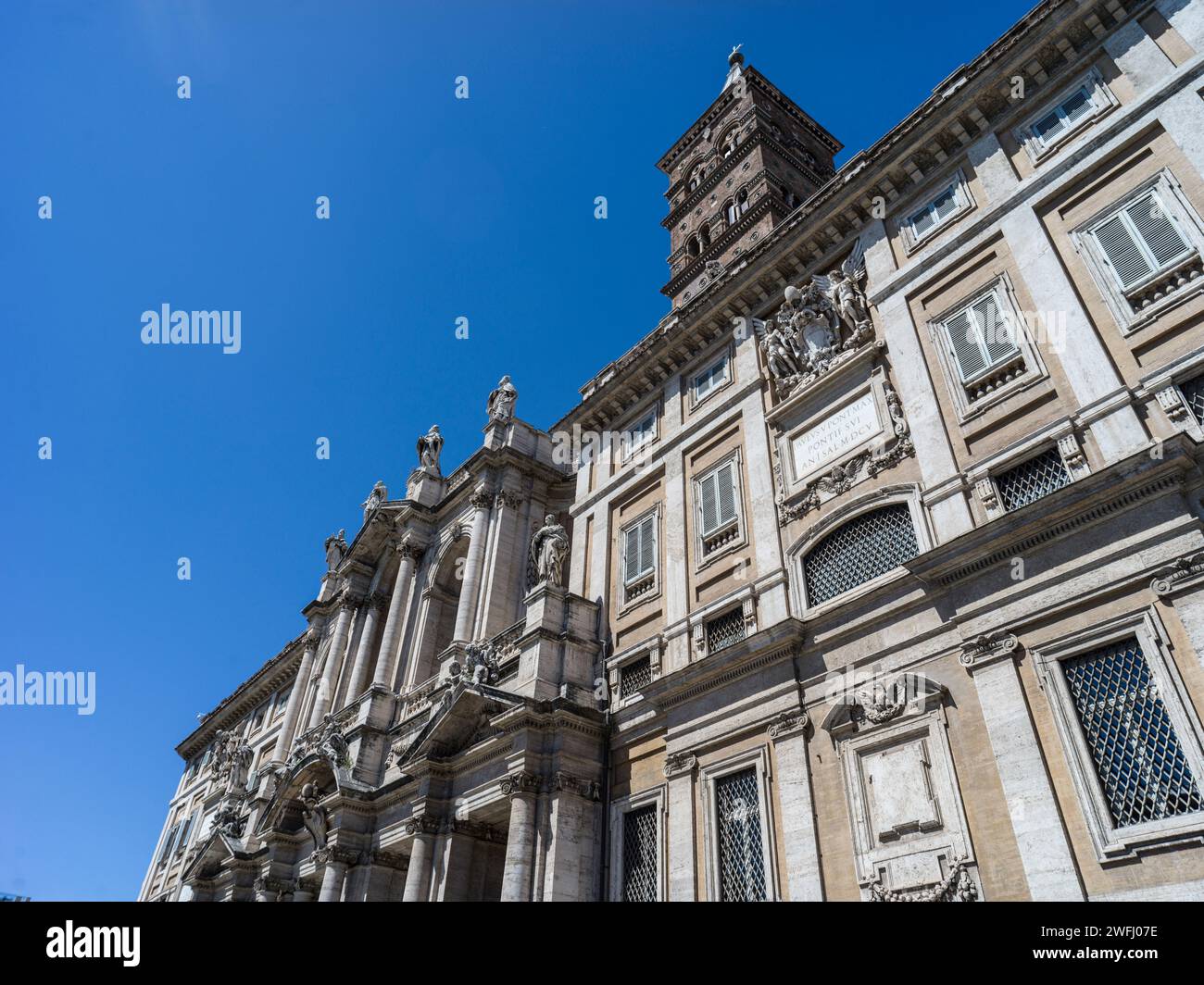 Basilica of Saint Mary Major, or church of Santa Maria Maggiore, is one of the Seven Pilgrim Churches of Rome, and the largest Catholic Marian church Stock Photo