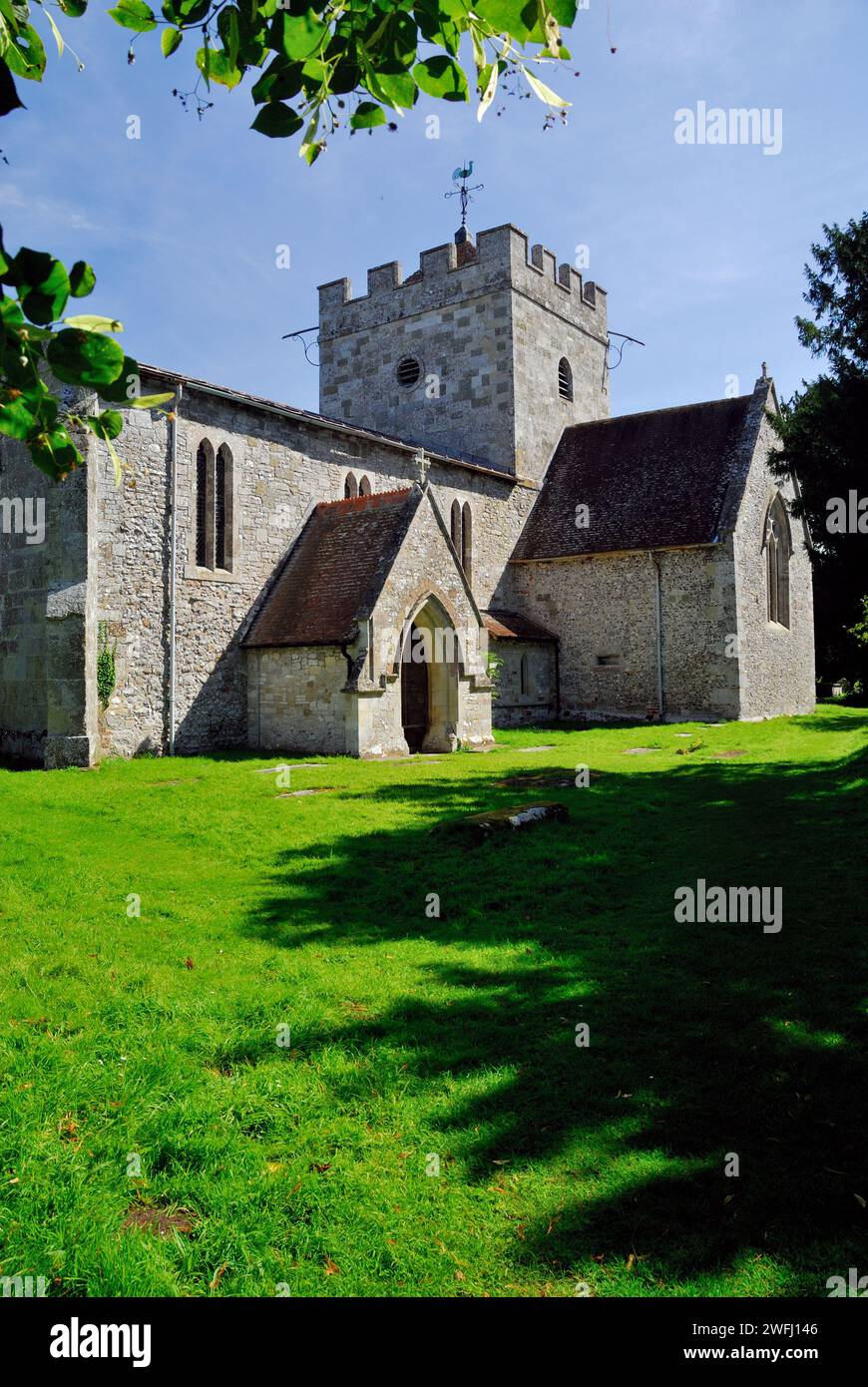 St Peter's church, Britford, near Salisbury, Wiltshire. Stock Photo