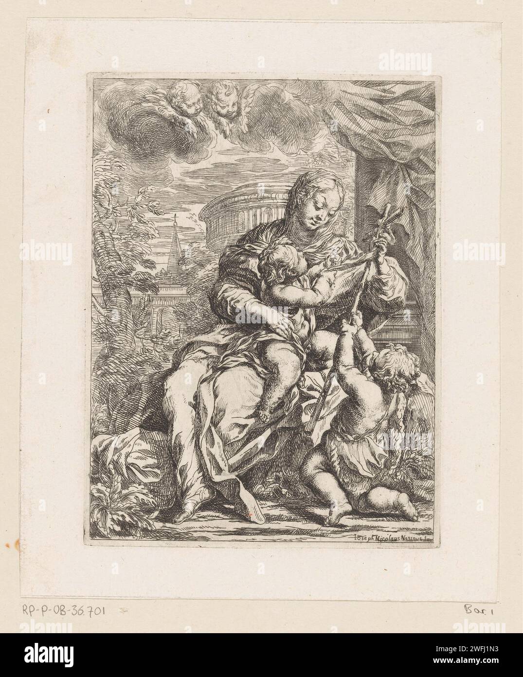 Maria Met Kind in Johannes de Doper, Giuseppe Nicola Nasini, 1667 ...