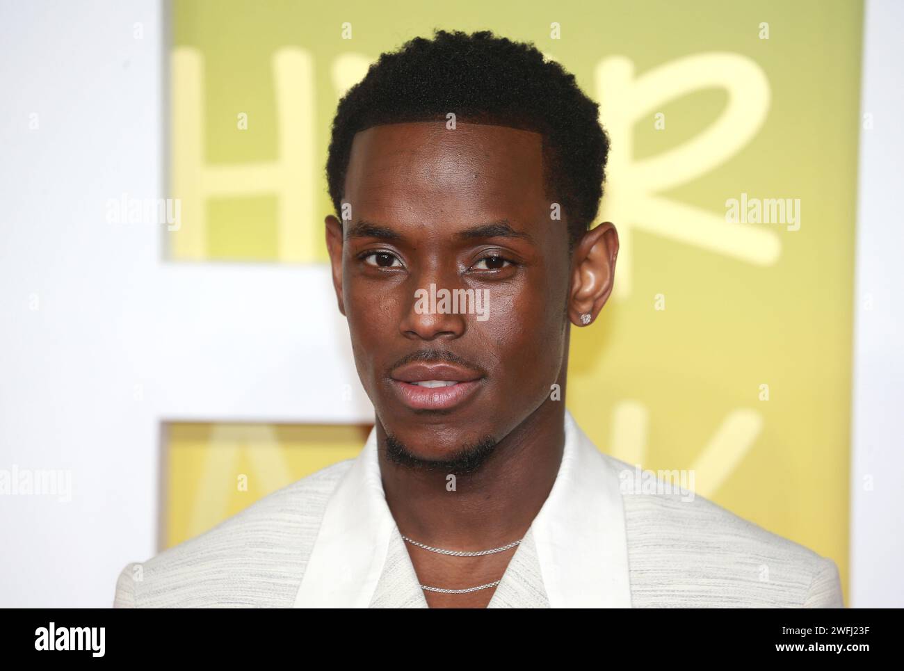 Micheal Ward attends the UK Premiere of "Bob Marley One Love" at the