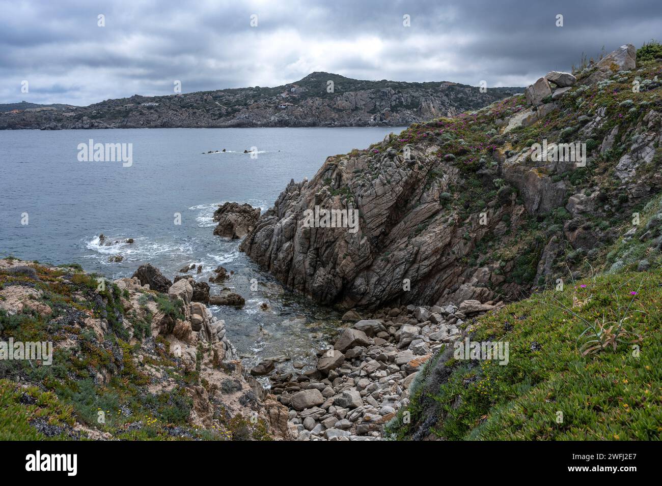 Coastal view from a hiking trail, Santa Teresa Gallura, Sassari, Sardinia, Italy Stock Photo