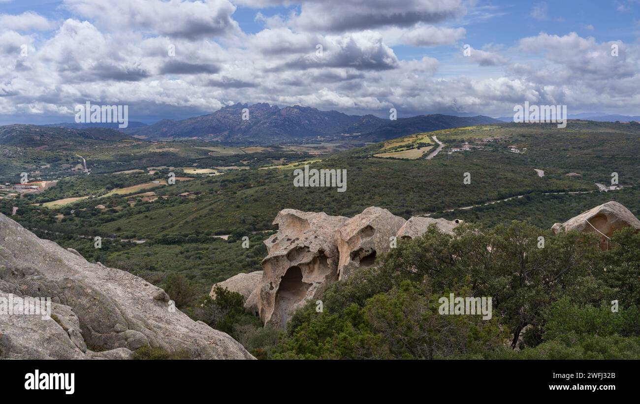 Horizon view of landscape, Capo D'orso Palau Sardinia Italy Stock Photo