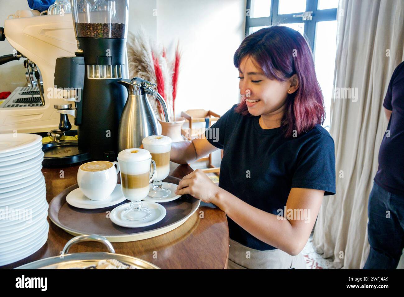 Restaurant restaurants food eating cafe cafes bistro hires stock