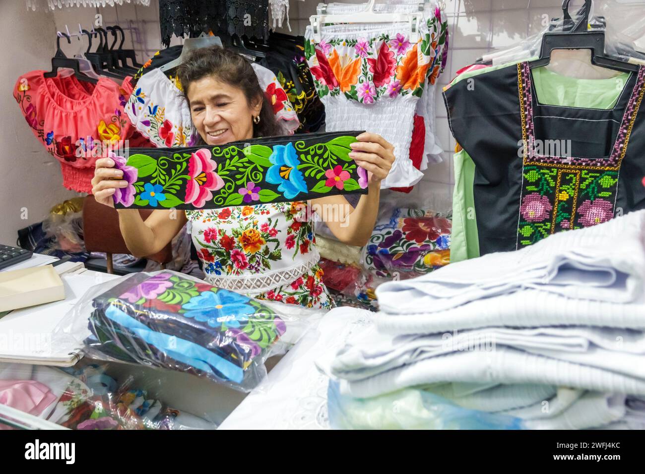 Merida Mexico,centro historico central historic district,Calle 56A,store stores business businesses merchant merchants market markets marketplace,sell Stock Photo