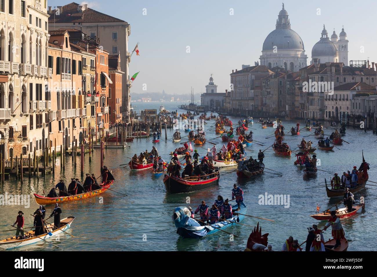 Venice, Veneto, Italy - January 28, 2024:Venice Carnival Opening Event ...