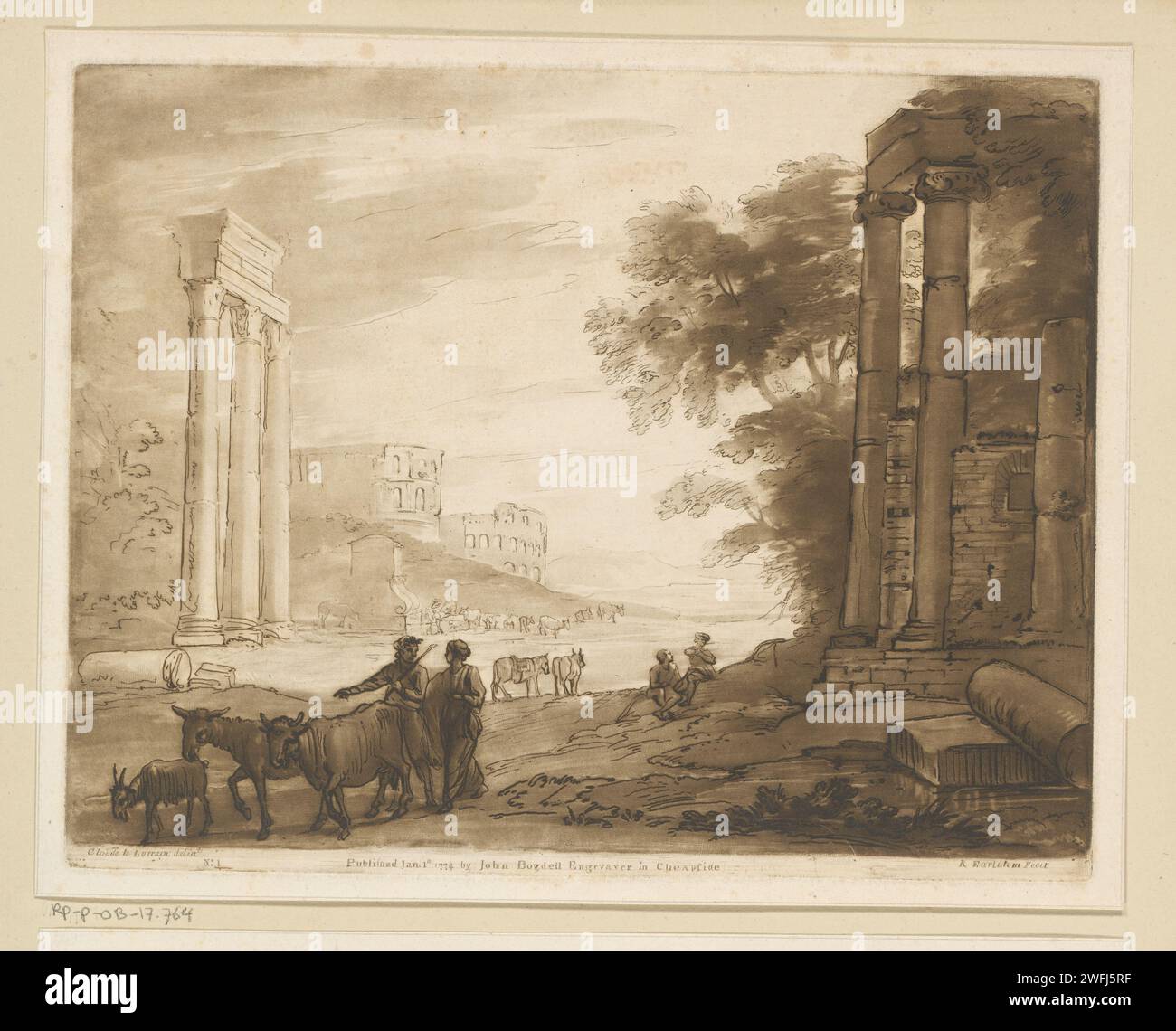 Face in Rome with three columns of the temple of Jupiter Stator and the