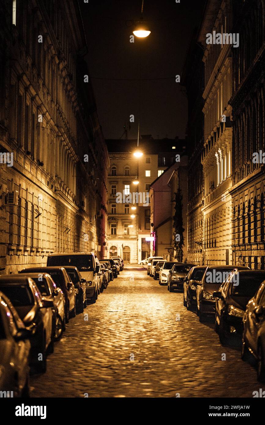 Budapest city streets night hi-res stock photography and images - Alamy