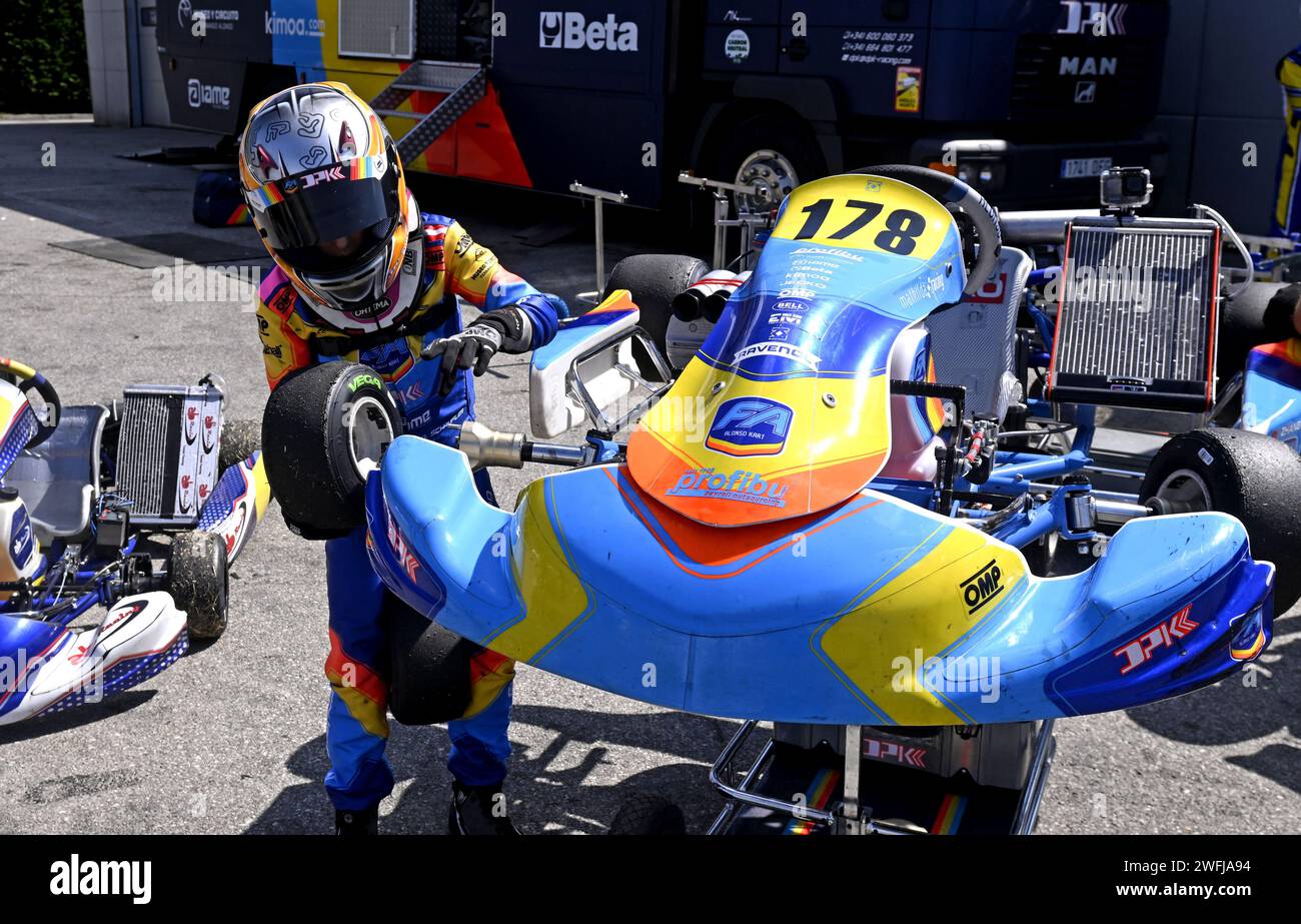 Go-karting box Kartodromo Cremona Circuit Stock Photo