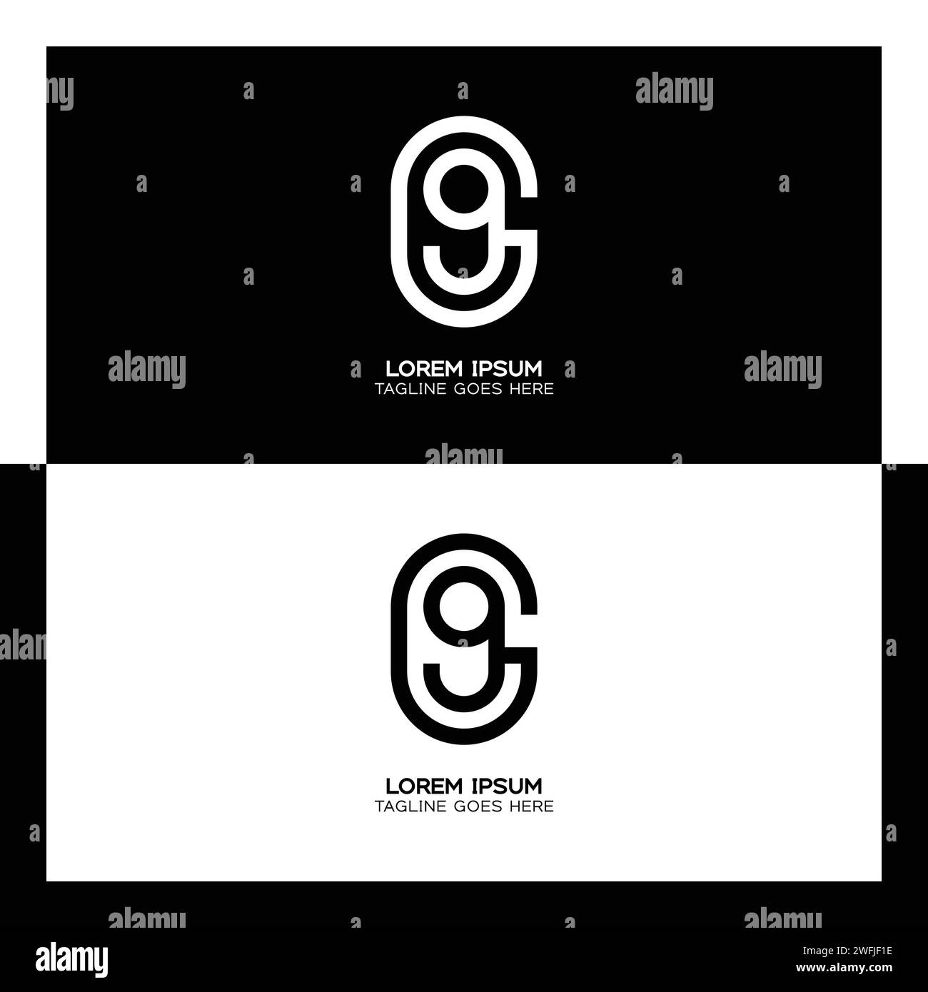 GG initial letter logo. Alphabet G and G pattern design monogram Stock Vector