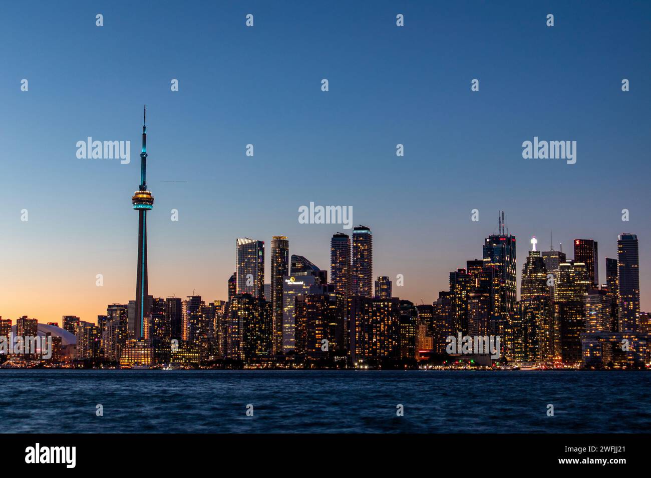 The Toronto skyline during a sunset -Toronto, Ontario Stock Photo - Alamy