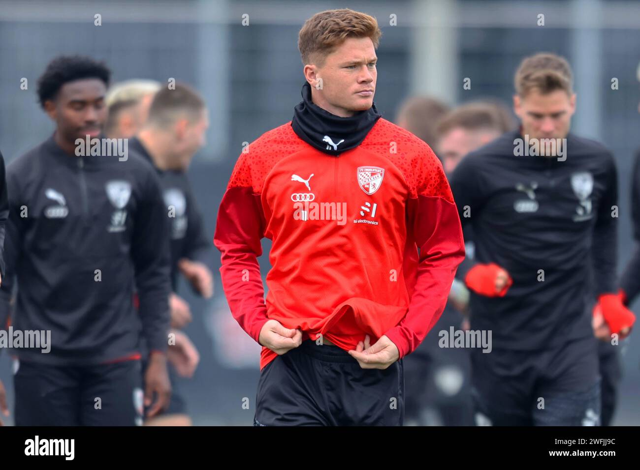 Ingolstadt, Deutschland. 31st Jan, 2024. Ingolstadt, Deutschland 31. Januar 2024: 3. Liga - 2023/2024 - FC Ingolstadt 04 Training 31.01.2024 Im Bild: Sebastian Grönning/Groenning (FC Ingolstadt 04) Credit: dpa/Alamy Live News Stock Photo