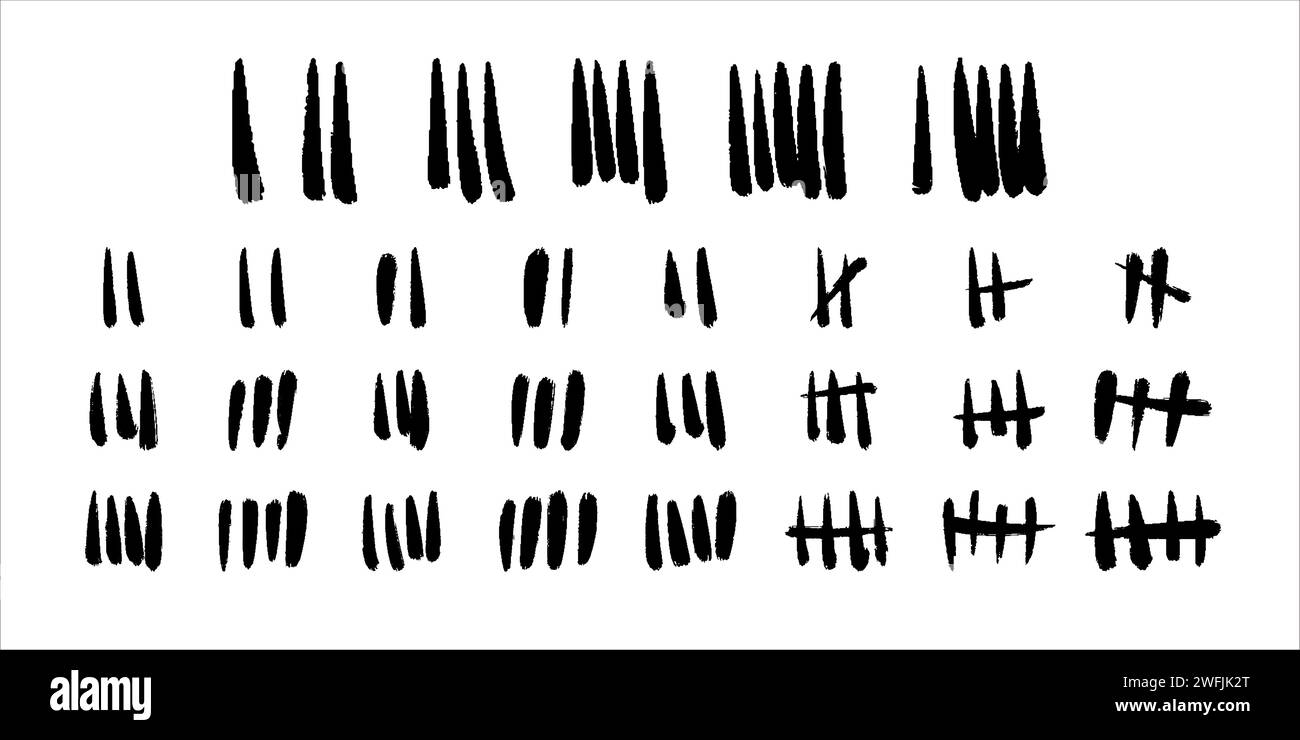Set of tally marks. Vector grunge icons Stock Vector Image & Art Alamy