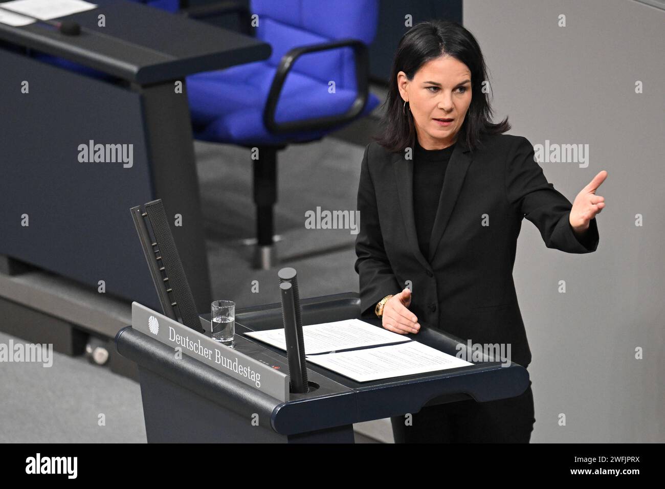 Berlin, Deutschland 31. Januar 2024: Sitzung Deutscher Bundestag ...