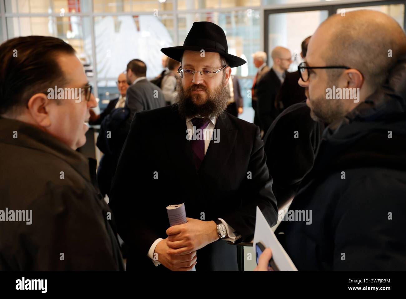 Rabbiner Yehuda Teichtal, Deutschland, Berlin, Holocaust-Gedenken im Bundestag *** Rabbi Yehuda Teichtal, Germany, Berlin, Holocaust Remembrance in the Bundestag Stock Photo