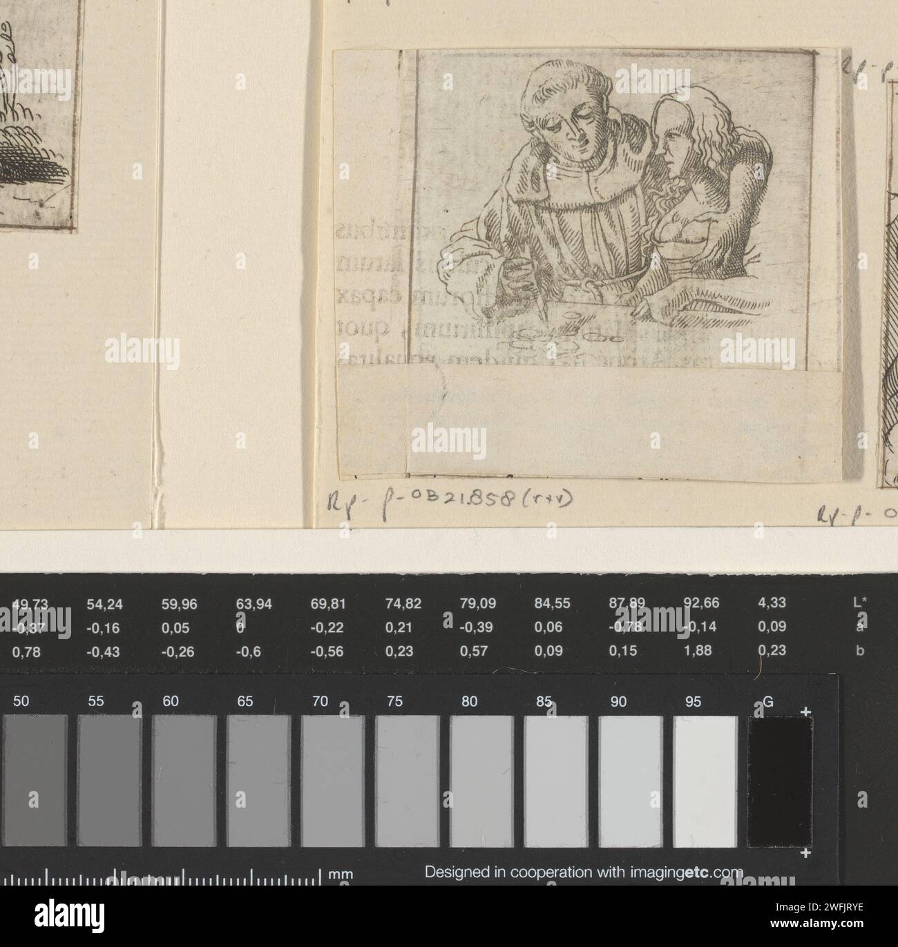 Monk avoids Kontakt with coins while grabbing the bosom of a young woman, Caspar Merian, After Hans Holbein (II), After Ambrosius Holbein, 1676 print   paper etching Monk (S), Friar (S). Indecency, Impudence; 'Schools' (Ripa). Folly, Foolishness; 'Pazzia', 'nonsense', 'Staltitia' (Ripa). money Stock Photo