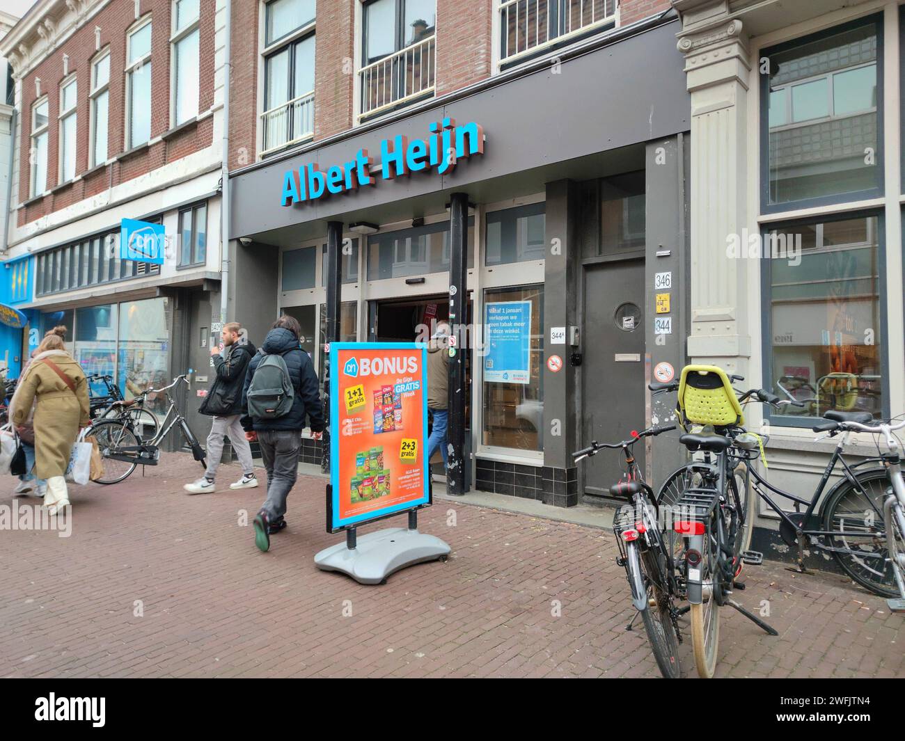 Albert Heijn Supermarket at Keizerstraat in Scheveningen, The Netherlands Stock Photo