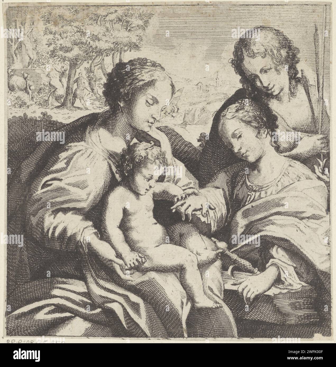 The mystical marriage of Saint Catharina, Bernardino Capitelli, After ...