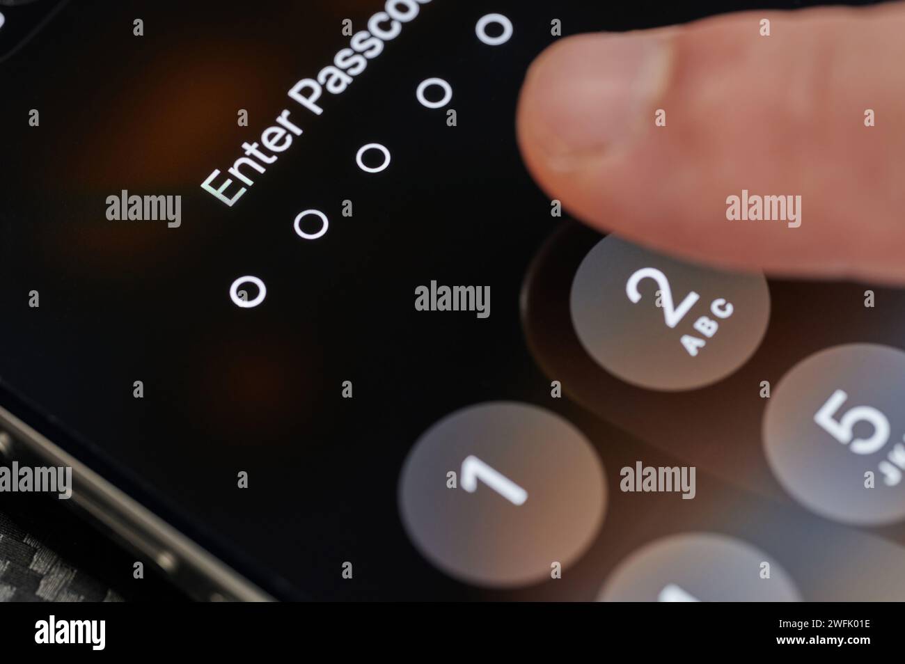 Iphone passcode numbers hi-res stock photography and images - Alamy