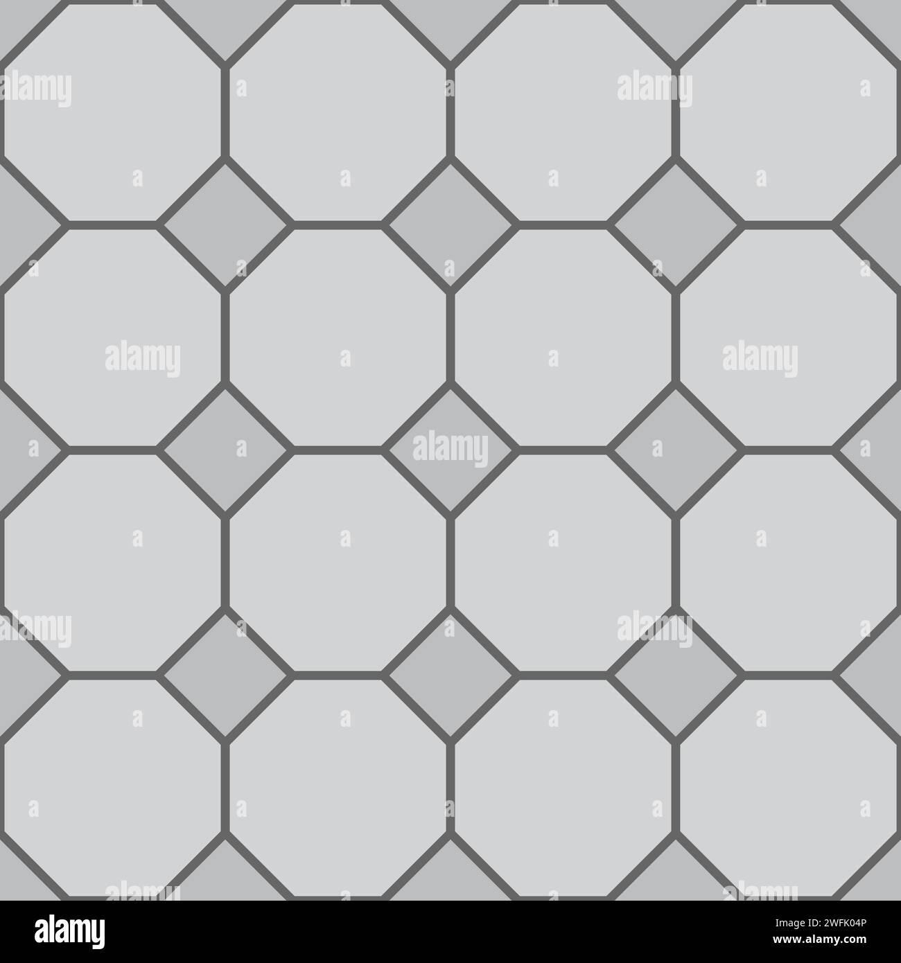 Pavement top view pattern, street grey cobblestone, garden sidewalk tile. Vector bricks or stones creating rhythmic ornament, that leads the way with a harmonious blend of texture and subtle gray hues Stock Vector