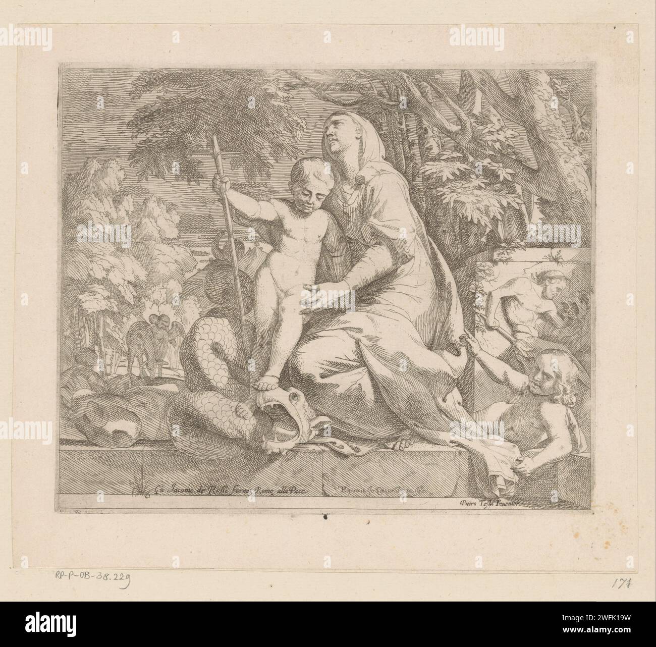 Rest on the flight to Egypt, Giovanni Cesare Testa, After Pietro Testa ...