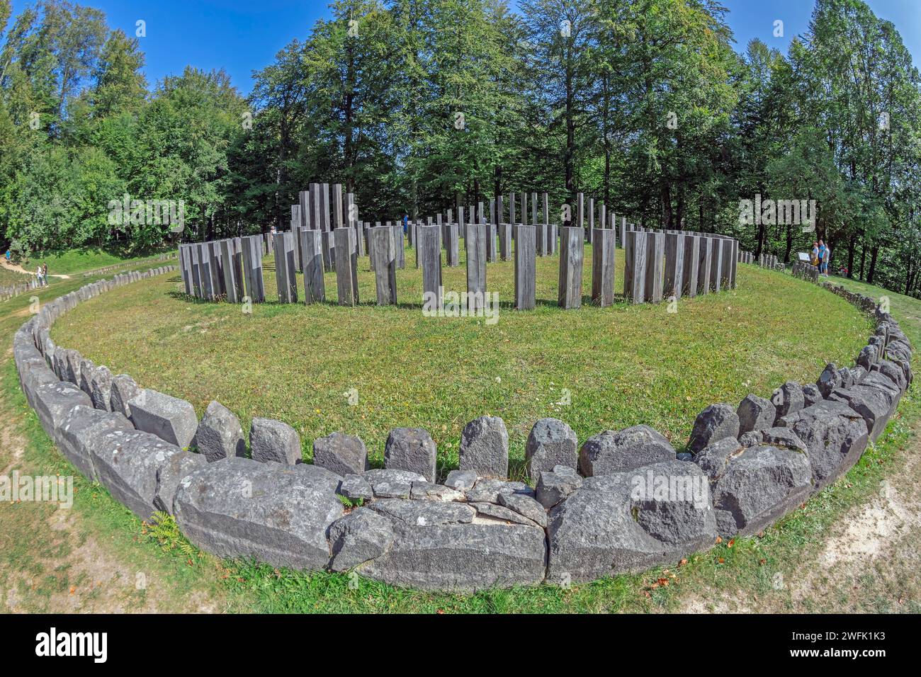 Gradistea de Munte, Romania-September 22, 2020:Ancient dacian sanctuary at the Sarmizegetusa Regia, the capital of the Dacians Stock Photo