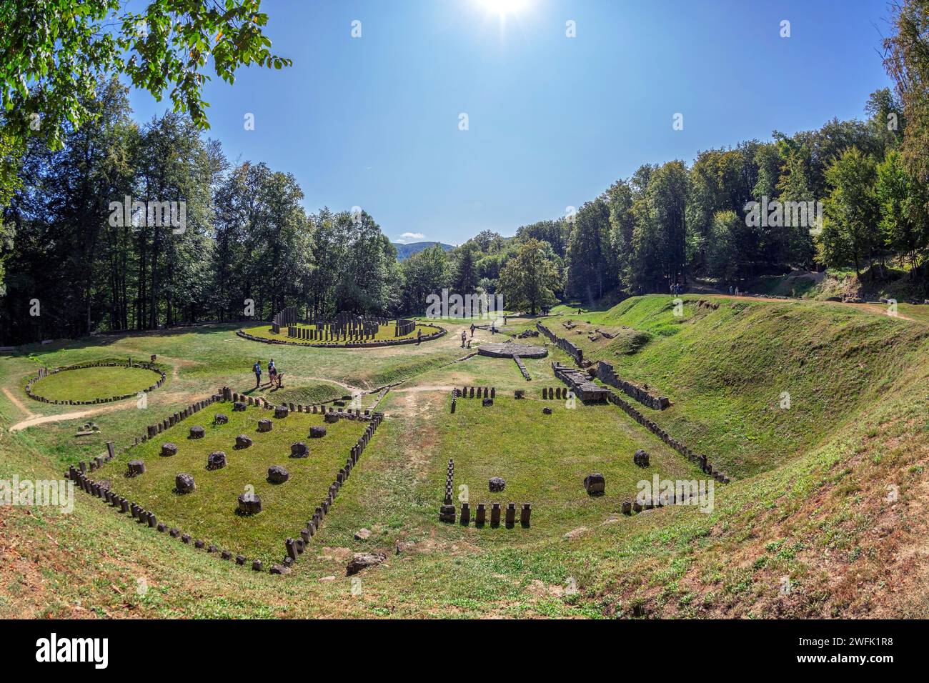 Gradistea de Munte,Hunedoara County, Romania-September 22, 2020:Ancient dacian sanctuary at the Sarmizegetusa Regia,the capital of the Dacians. Stock Photo