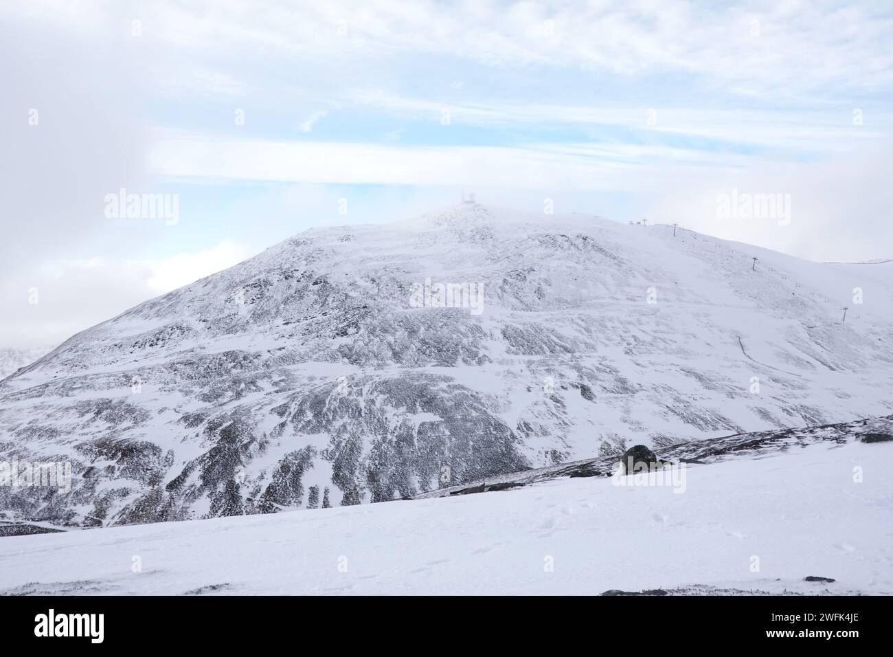 The Cairnwell Glenshee, a Munro Mountain in Cairngorms, Scotland Stock Photo