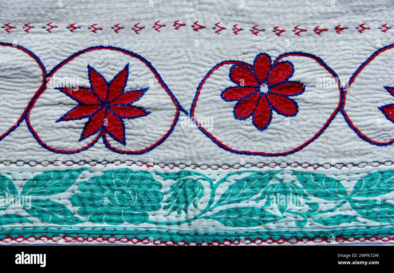 Nakshi kantha, a type of embroidered quilt, is a centuriesold Bengali