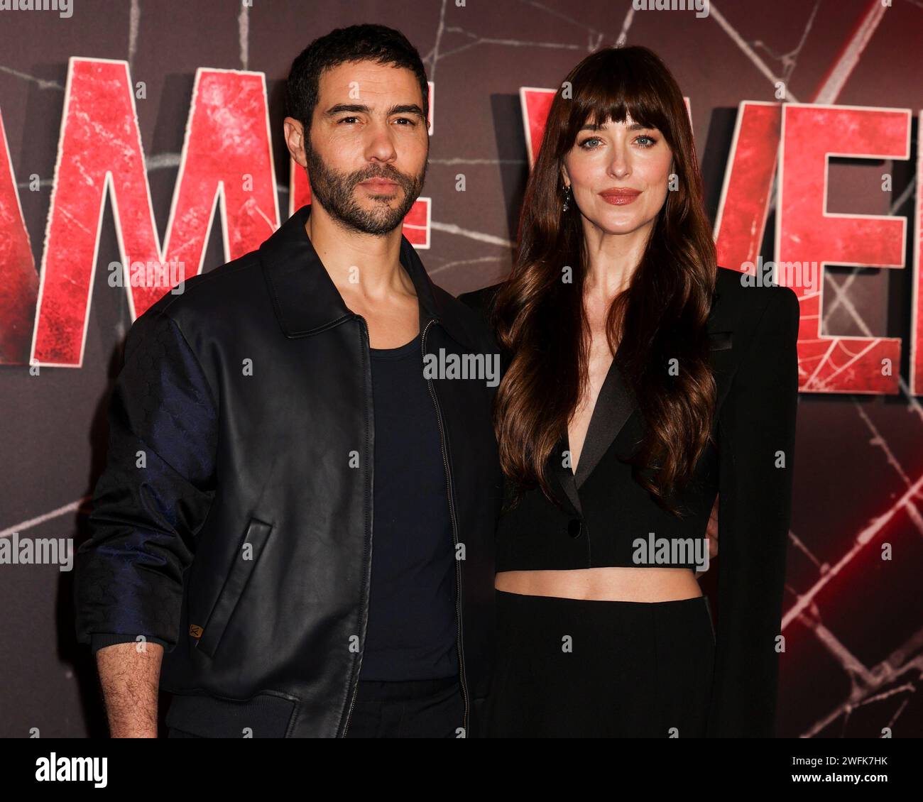 London, UK. 31st Jan, 2024. Tahar Rahim and Dakota Johnson attend the