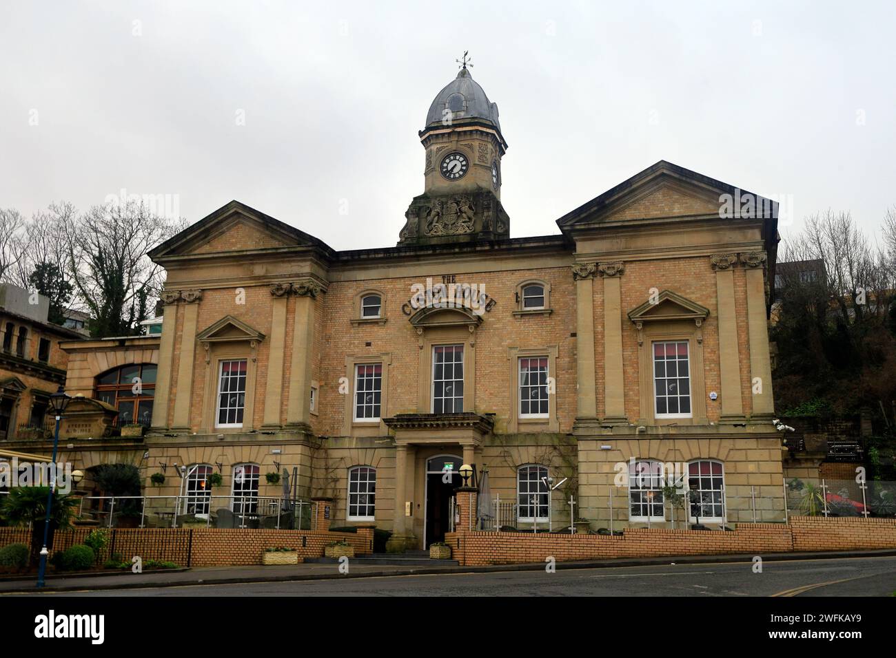 The custom house penarth marina taken winter 2024 january cym stock