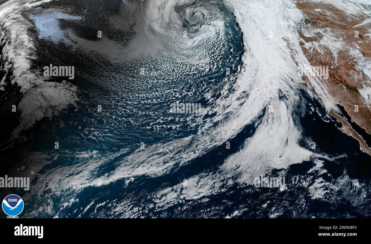 California, USA. 31st Jan, 2024. Forecasters at the National Weather Service warn an ongoing