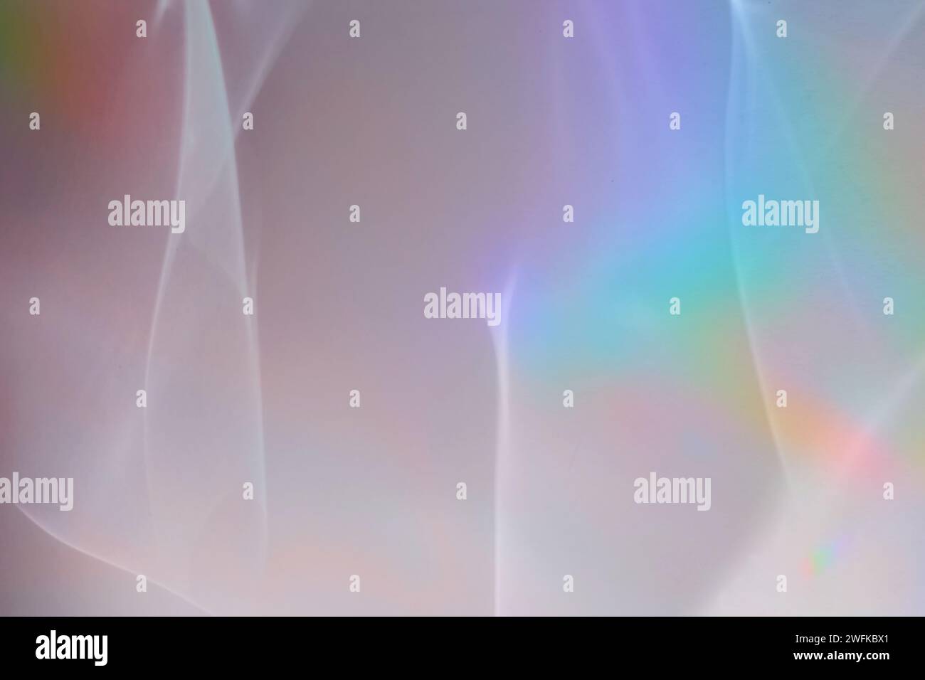 Light leaks and rainbow reflection, abstract background Stock Photo