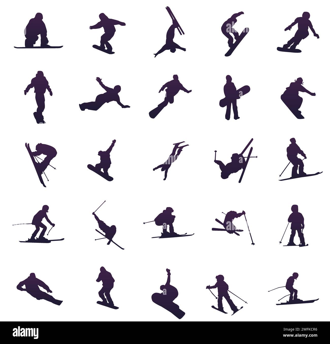 Skeleton skiers hires stock photography and