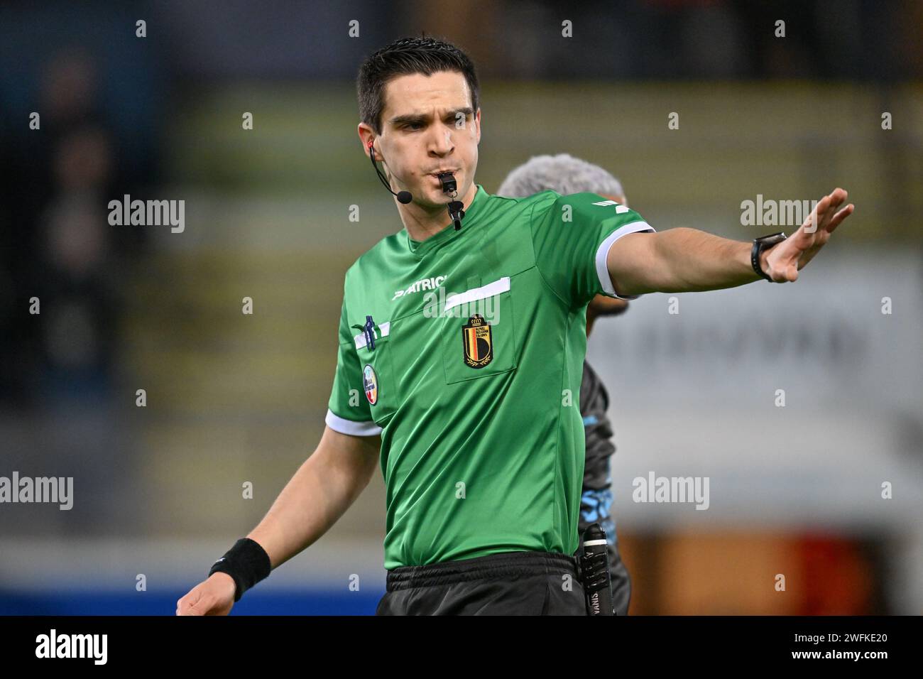 Leuven, Belgium. 31st Jan, 2024. referee Brent Staessens pictured in