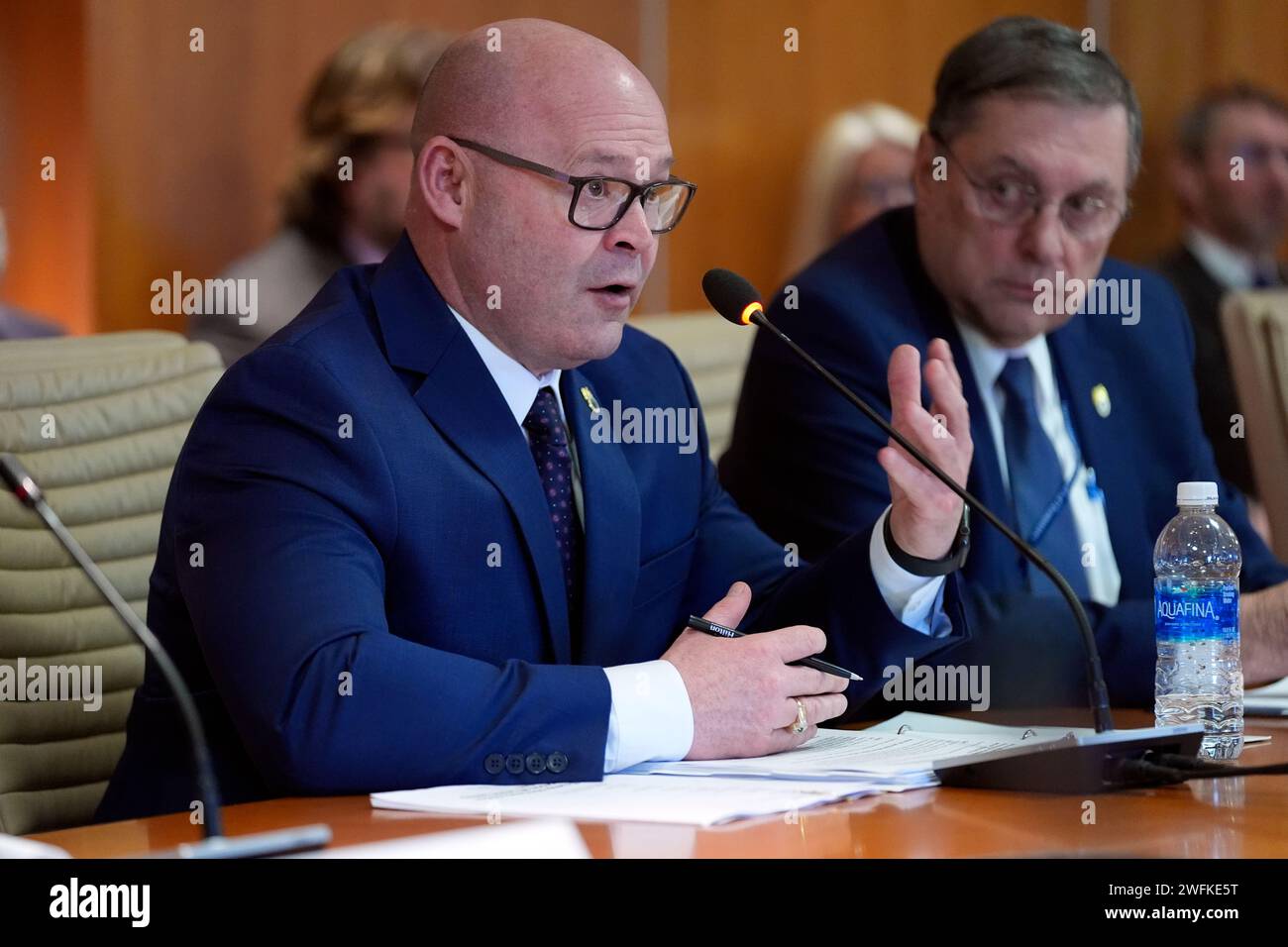 International Brotherhood of Teamsters president Sean O'Brien speaks as ...