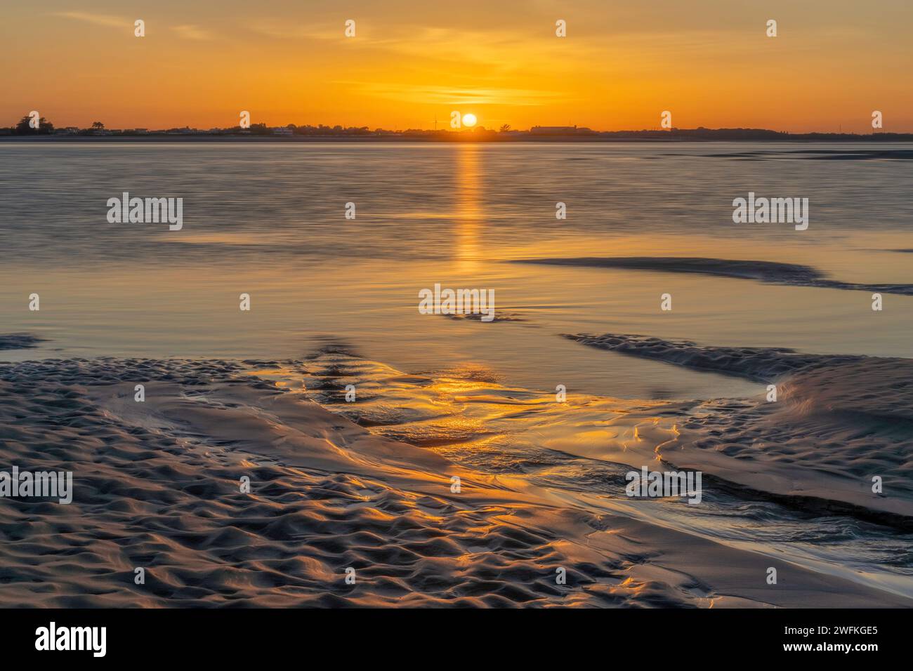 Another Stunning Sunset From West Wittering Beach Revealing Sculptured 