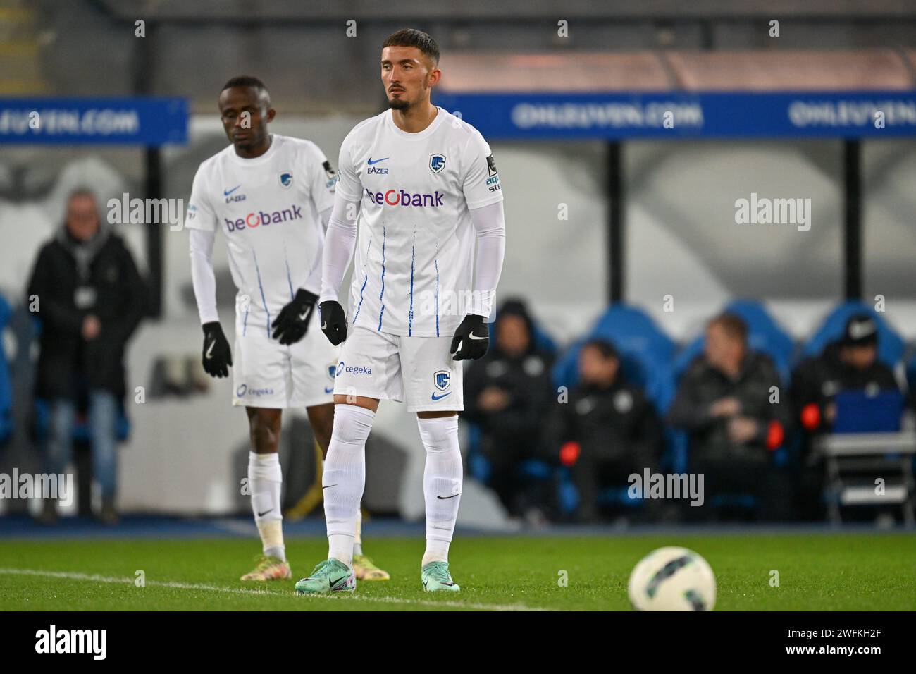 Leuven, Belgium. 31st Jan, 2024. Andi Zeqiri (9) of Genk pictured