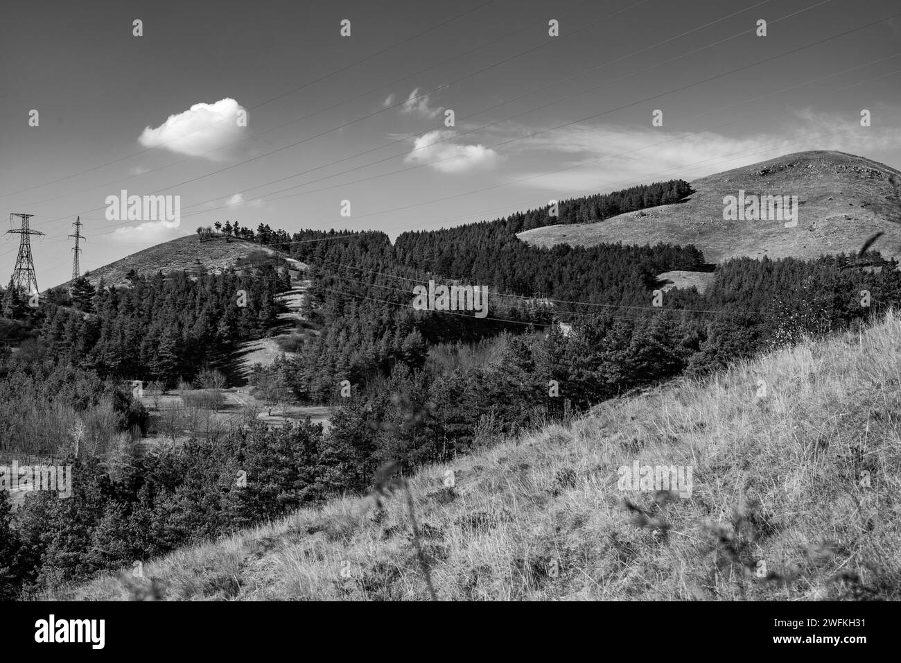 Aerial view majestic caucasus Black and White Stock Photos & Images - Alamy