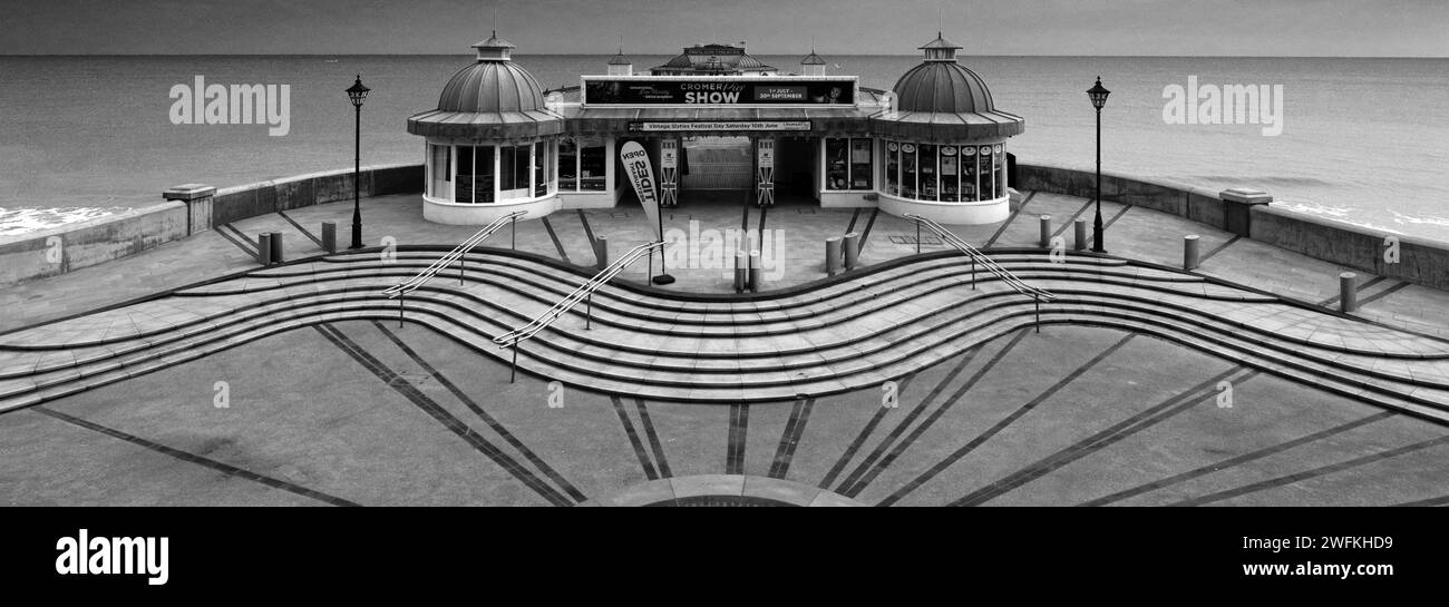 The Pavilion Theatre Pier at Cromer town, North Norfolk Coast, England, UK Stock Photo