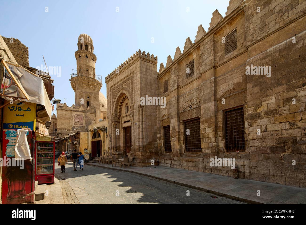 Madrasa of Gamal Al Din Al Ustadar Amir Jamal Al Din Al Ustadar Mosque Cairo, Egypt Stock Photo